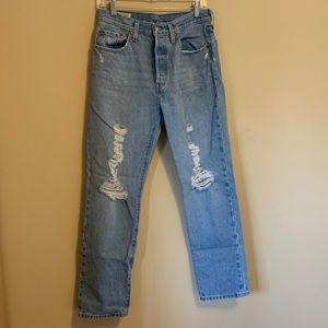 LEVI'S® WOMEN'S 501® ORIGINAL CROPPED straight leg JEANS size 27